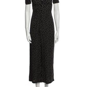 Reformation brand new black and white polka dot jumpsuit